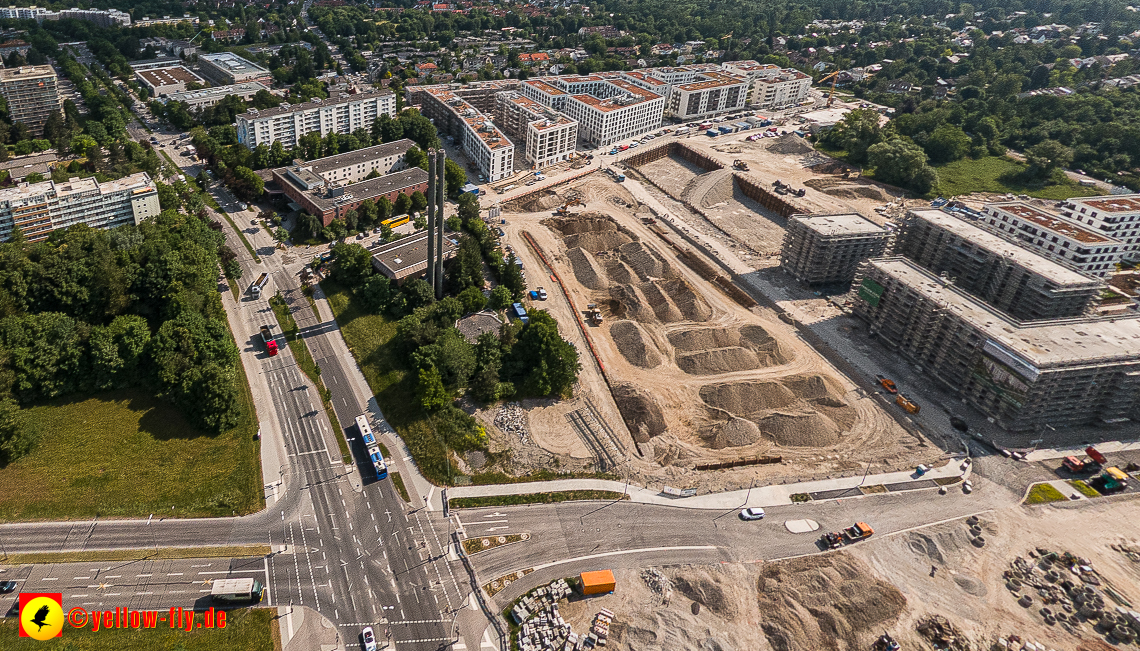 07.06.2023 - Aktuelle Luftbilder aus dem Alexisquartier und Pandion Verde in Neuperlach in München
